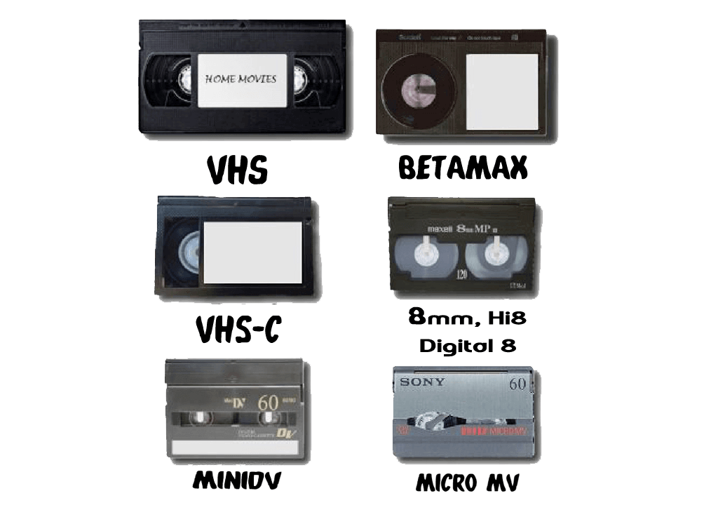 How to digitize cassettes and reels? Hi8, MiniDV, VHS, VHS-C, Audio, Super  8, 8mm 